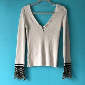 Free People lace detailed long sleeve.